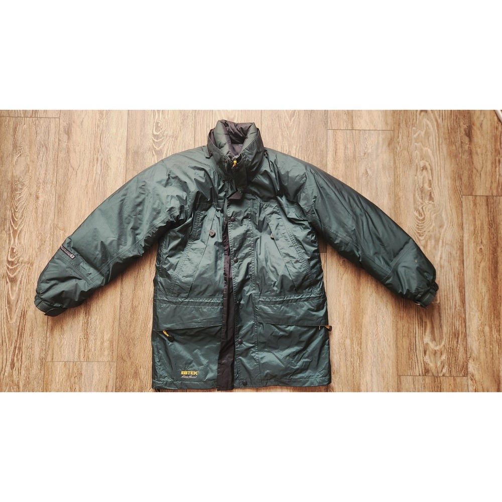 Vtg Eddie Bauer EBTEK Gore-Tex Down 3 in 1 Jacket Parka Puffer Mens XS Green 90s